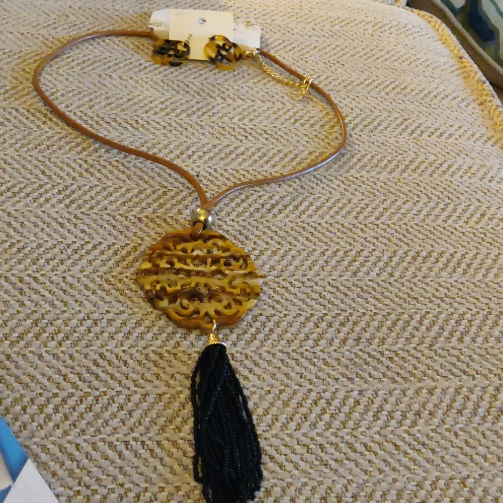 Necklace and earrings